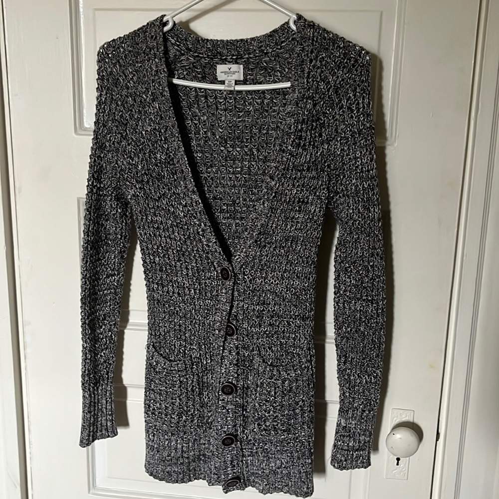 American Eagle Grey long cardigan